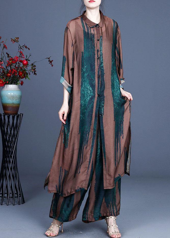 Italian Chocolate Casual Summer Chiffon Vacation Dresses